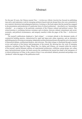 Constructing A Place Of Critical Architecture In China Guanghui Ding | PDF
