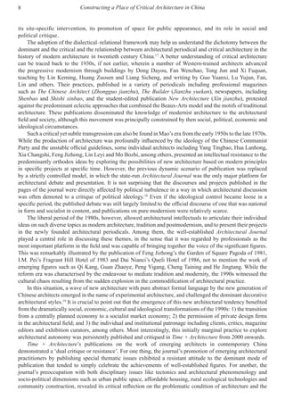 Constructing A Place Of Critical Architecture In China Guanghui Ding | PDF