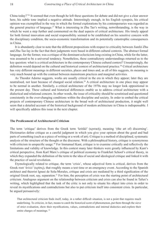 Constructing A Place Of Critical Architecture In China Guanghui Ding | PDF