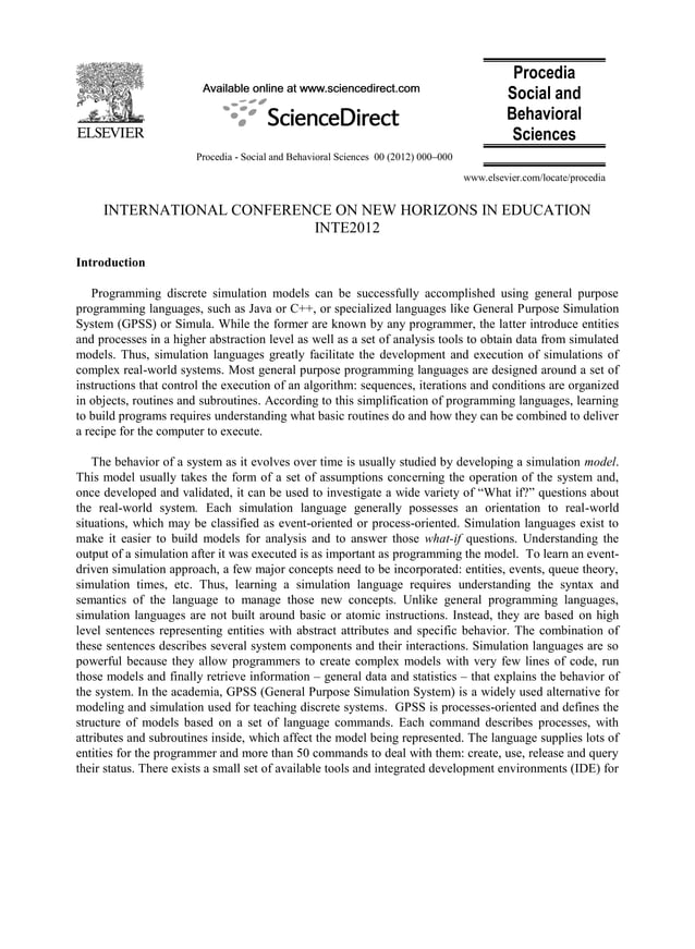 GPSS interactive learning environment | PDF
