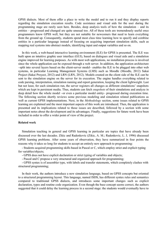 GPSS interactive learning environment | PDF