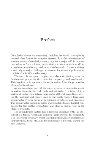 Complexity Of Groundwater Systems Teng Ma Liuzhu Chen | PDF