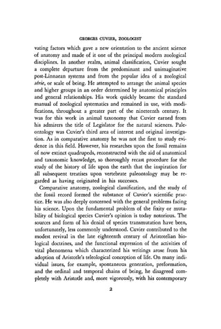 Georges Cuvier Zoologist A Study In The History Of Evolution Theory ...