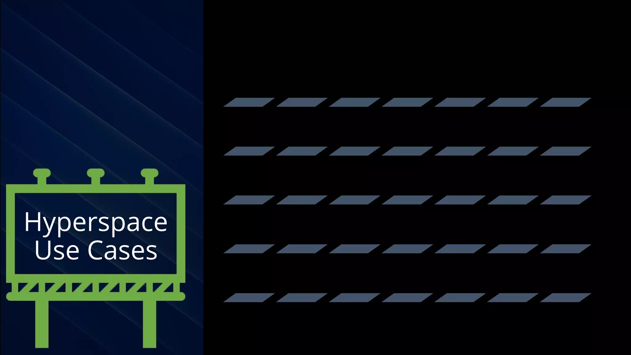 Hyperspace
Use Cases
High-Concurrency Interactive Analytics and Data Export
Indexing Privacy Attributes for GDPR Compliance
Time-series Analytics
Framework for Derived Dataset Maintenance
Needle-in-a-haystack Queries
 