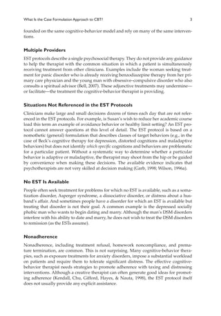Sample Cbt Formulation Case Study Example The Case Formulation Approach To Cognitivebehavior Therapy Reprint ...