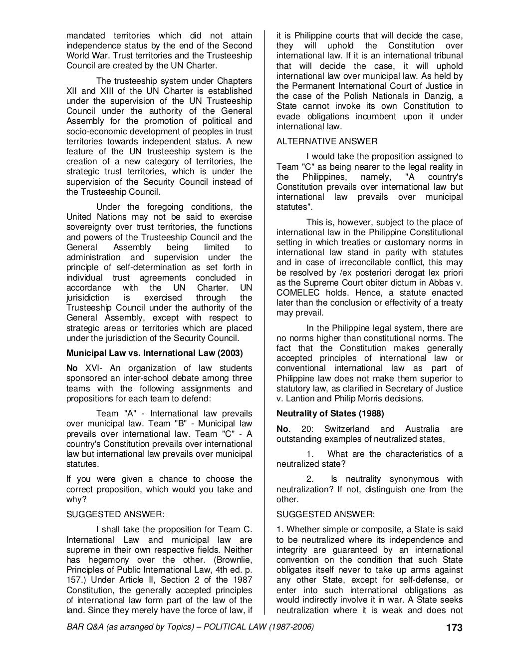 Political Law Bar Questions Guide