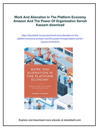 Work And Alienation In The Platform Economy Amazon And The Power Of ...