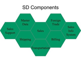 SD Components Sales Support Master Data Shipping Sales Foreign Trade Billing Sales Info System Transportation 