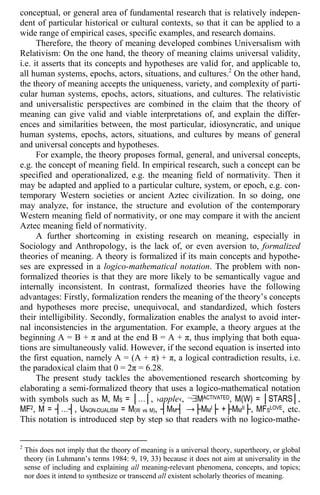 Meaning In Communication Cognition And Reality Outline Of A Theory From ...