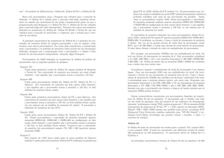 mer”. Os modelos de Athlon 64 são o Athlon 64, Athlon 64 FX e o Athlon 64 X2.
Esses três processadores mais o Sempron são voltados para o mercado de
desktops. O Athlon 64 é voltado para o mercado mid-range (usuários entusi-
astas ou aqueles que necessitam de um poder computacional maior do que o
proporcionado pelo Sempron) e o Athlon 64 FX e o Athlon 64 X2 são voltados
para o mercado high-end (alto desempenho). Existem três outros processadores
baseados na arquitetura do Athlon 64: Athlon 64 Mobile e Turion 64, que são
voltados para o mercado de notebooks, e o Opteron, que é voltado para o mer-
cado de servidores.
A principal caracterı́stica da arquitetura do Athlon 64 é a presença do con-
trolador de memória dentro do próprio processador e não no chipset, como
acontece com outros processadores. Por causa desta arquitetura a comunicação
entre o processador e os módulos de memória é feita através de um barramento
dedicado, enquanto que a comunicação entre o processador e o chipset é feita
através de um barramento independente, chamado HyperTransport.
Processadores da AMD baseados na arquitetura do Athlon 64 podem ser
encontrados com os seguintes padrões de pinagem:
Soquete 754
Usado pelas primeiras versões de Athlon 64, alguns modelos de Sempron
e Turion 64. Seu controlador de memória usa somente um canal (single
channel), o que signiﬁca que o processador acessa a memória a 64 bits;
Soquete 939
Usado pelos processadores Athlon 64, Athlon 64 FX, Athlon 64 X2 e o
Opteron. Seu controlador de memória usa dois canais (dual channel),
o que signiﬁca que o processador acessa à memória a 128 bits, se dois
módulos de memória forem usados.
Soquete 940
Usado pelos primeiros processadores Athon 64 FX e pelo Opteron. Seu
controlador de memória usa dois canais (dual channel), o que signiﬁca que
o processador acessa a memória a 128 bits, se dois módulos forem usados
(ou um número par de módulos de memória for usado). É necessária a
utilização de memórias do tipo ECC;
Soquete AM2
Usado pelos novos processadores Athlon 64, Athlon 64 FX e Athlon 64
X2. Nesses processadores o controlador de memória integrado suporta
memórias DDR2-533, DDR2-667 e DDR2-800 na conﬁguração de dois
canais (dual channel), o que signiﬁca que o processador acessa a memória
a 128 bits, se dois módulos forem usados. Lembre-se que o controlador
de memória dos processadores soquete 754, 939 e 940 suportam apenas
memórias DDR;
Soquete F
Este soquete de 1.207 pinos criado para os novos modelos do Opteron
também é usado pelos processadores Athlon 64 FX utilizados na plataforma
77
Quad FX da AMD (Athlon 64 FX modelos 7x). Os processadores que uti-
lizam este soquete trabalham no modo SMP (multiprocessamento simétrico),
podendo trabalhar com mais de um processador em paralelo. Assim
como os processadores soquete AM2, nesses processadores o controlador
de memória integrado também suporta memórias DDR2-533, DDR2-667
e DDR2-800 na conﬁguração de dois canais (dual channel), o que signiﬁca
que o processador acessa a memória a 128 bits, se um número par de
módulos de memória for usado.
O controlador de memória integrado nos novos processadores Athlon 64 so-
quete AM2 e Athlon 64 FX soquete F suporta memórias DDR2-533, DDR2-667 e
DDR2-800. O problema, no entanto, é como o clock do barramento de memória
é obtido. Em vez de ser gerado através do clock base do processador (clock
HTT, que é de 200 MHz), é usada uma divisão do clock interno do processador.
O valor desta divisão é metade do valor do multiplicador do processador.
Por exemplo, um processador AMD64 com um multiplicador de clock 12x
terá um divisor do barramento de memória de 6. Este processador trabalhará
a 2,4 GHz (200 MHz x 12) e sua memória funcionará a 400 MHz (DDR2-800,
2.400 MHz / 6). Tenha em mente que as memórias DDR e DDR2 são rotuladas
com o dobro dos seus clocks reais.
O problema é quando o multiplicador de clock do processador é um número
ı́mpar. Para um processador AM2 com um multiplicador de clock 13x teori-
camente o divisor do seu barramento de memória seria de 6,5. Como o barra-
mento de memória do AMD64 não trabalha com divisores ”quebrados”este valor
é arredondado para o próximo número inteiro, sete neste caso. Enquanto este
processador funcionará a 2,6 GHz (200 MHz x 13) seu barramento de memória
funcionará a 371 MHz (742 MHz DDR) e não a 400 MHz (800 MHz DDR),
fazendo com que o processador não alcance a largura de banda máxima que as
memórias DDR2 podem fornecer.
Outras caracterı́sticas encontradas nos processadores baseados na arquite-
tura do Athlon 64 são as seguintes: O processador não é vendido com base
em seu clock de operação, mas sim através de um indicativo de desempenho
chamado ”performance rating”(PR); podem acessar até 1 TB de memória RAM
(barramento de endereços de 40 bits, 240
= 1 TB); suporte às instruções MMX,
3Dnow!, SSE e SSE2 (SSE3 apenas nos modelos mais novos); tecnologia EVP
(Enhanced Vı́rus Protection, também conhecida como ”NX Bit Disable”); tec-
nologia Cool’n’Quiet (tecnologia que permite reduzir o barulho, o calor e o
consumo de energia).
Athlon 64
O Athlon 64 pode ser encontrado em versões para o soquete 754, soquete 939 e
o novo soquete AM2. E pode ser encontrado com diferentes versões de núcleo
(90 nanômetros ou 130 nanômetros). O concorrente direto do Atlhon 64 é o
Pentium 4.
As principais caracterı́sticas técnicas do Athlon 64 são as seguintes: 64 KB
78
 