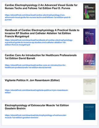 Quantitative Cardiac Electrophysiology 1st Edition David Rosenbaum | PDF