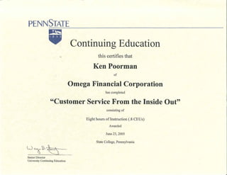 Penn State - Customer Service