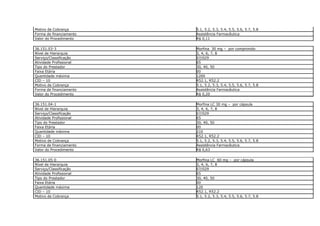 Motivo de Cobrança       5.1, 5.2, 5.3, 5.4, 5.5, 5.6, 5.7, 5.8
Forma de financiamento   Assistência Farmacêutica
Valor do Procedimento    R$ 0,11

36.151.03-3              Morfina 30 mg – por comprimido
Nível de Hierarquia      3, 4, 6, 7, 8
Serviço/Classificação    07/029
Atividade Profissional   65
Tipo do Prestador        30, 40, 50
Faixa Etária             00
Quantidade máxima        1200
CID – 10                 R52.1, R52.2
Motivo de Cobrança       5.1, 5.2, 5.3, 5.4, 5.5, 5.6, 5.7, 5.8
Forma de financiamento   Assistência Farmacêutica
Valor do Procedimento    R$ 0,20

36.151.04-1              Morfina LC 30 mg – por cápsula
Nível de Hierarquia      3, 4, 6, 7, 8
Serviço/Classificação    07/029
Atividade Profissional   65
Tipo do Prestador        30, 40, 50
Faixa Etária             00
Quantidade máxima        210
CID – 10                 R52.1, R52.2
Motivo de Cobrança       5.1, 5.2, 5.3, 5.4, 5.5, 5.6, 5.7, 5.8
Forma de financiamento   Assistência Farmacêutica
Valor do Procedimento    R$ 0,63

36.151.05-0              Morfina LC 60 mg – por cápsula
Nível de Hierarquia      3, 4, 6, 7, 8
Serviço/Classificação    07/029
Atividade Profissional   65
Tipo do Prestador        30, 40, 50
Faixa Etária             00
Quantidade máxima        120
CID – 10                 R52.1, R52.2
Motivo de Cobrança       5.1, 5.2, 5.3, 5.4, 5.5, 5.6, 5.7, 5.8
 