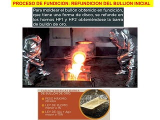 PROCESO DE FUNDICION: REFUNDICION DEL BULLION INICIAL
 