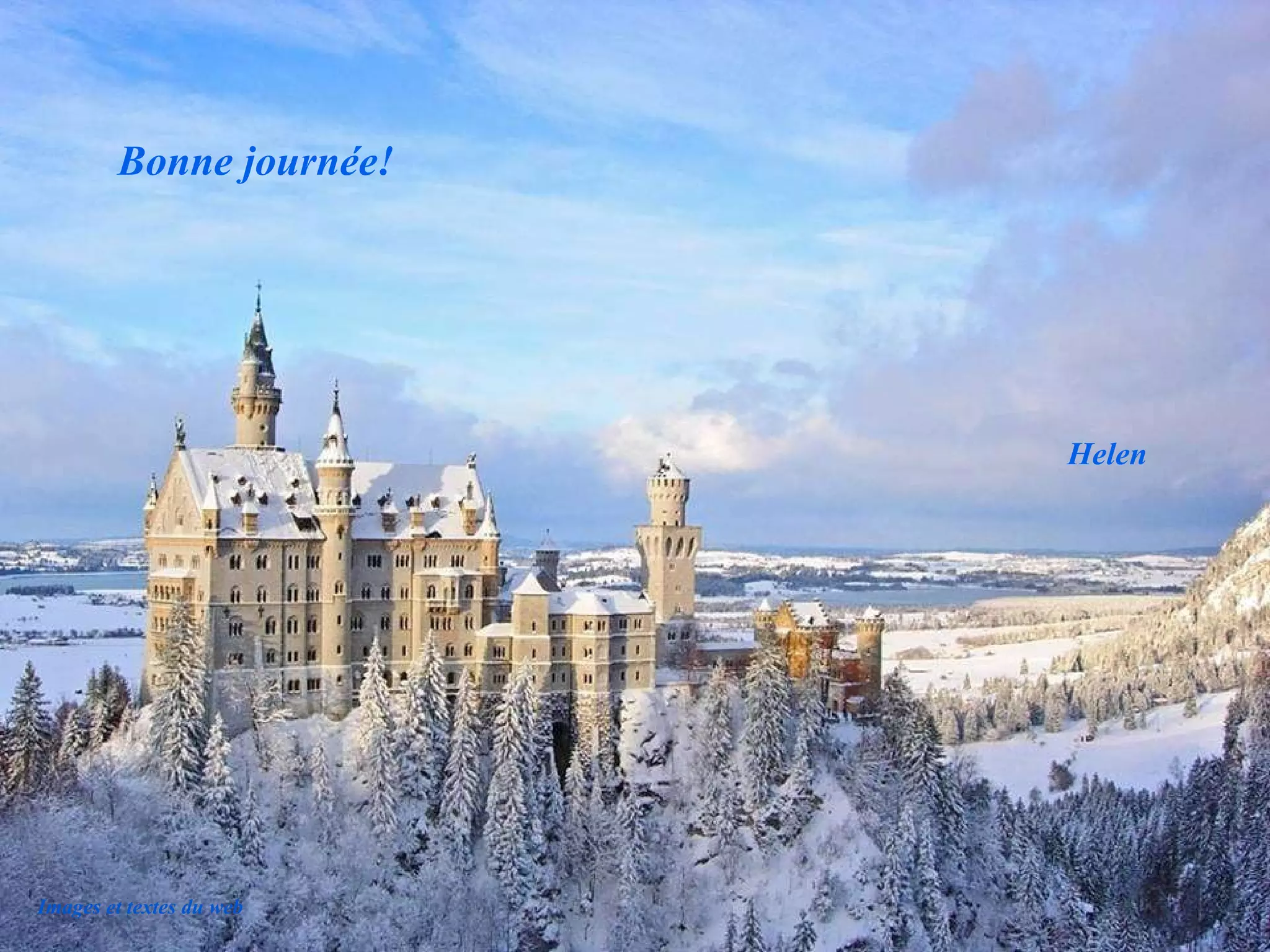 Bonne journée! Helen Images et textes du web
