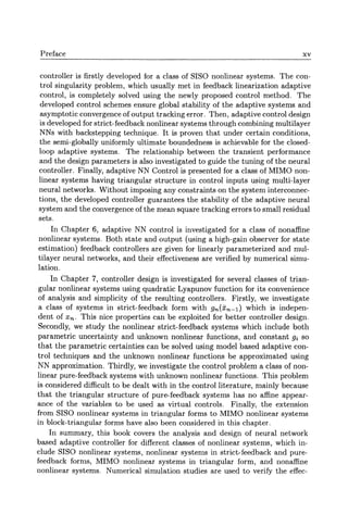 Stable Adaptive Neural Network Control 1st Edition Ss Ge Cc Hang | PDF
