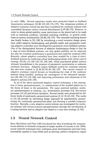 Stable Adaptive Neural Network Control 1st Edition Ss Ge Cc Hang | PDF