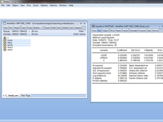 Applied Econometrics
 