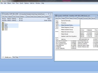 Applied Econometrics
 