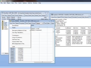 Applied Econometrics
 