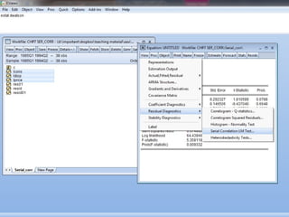 Applied Econometrics
 