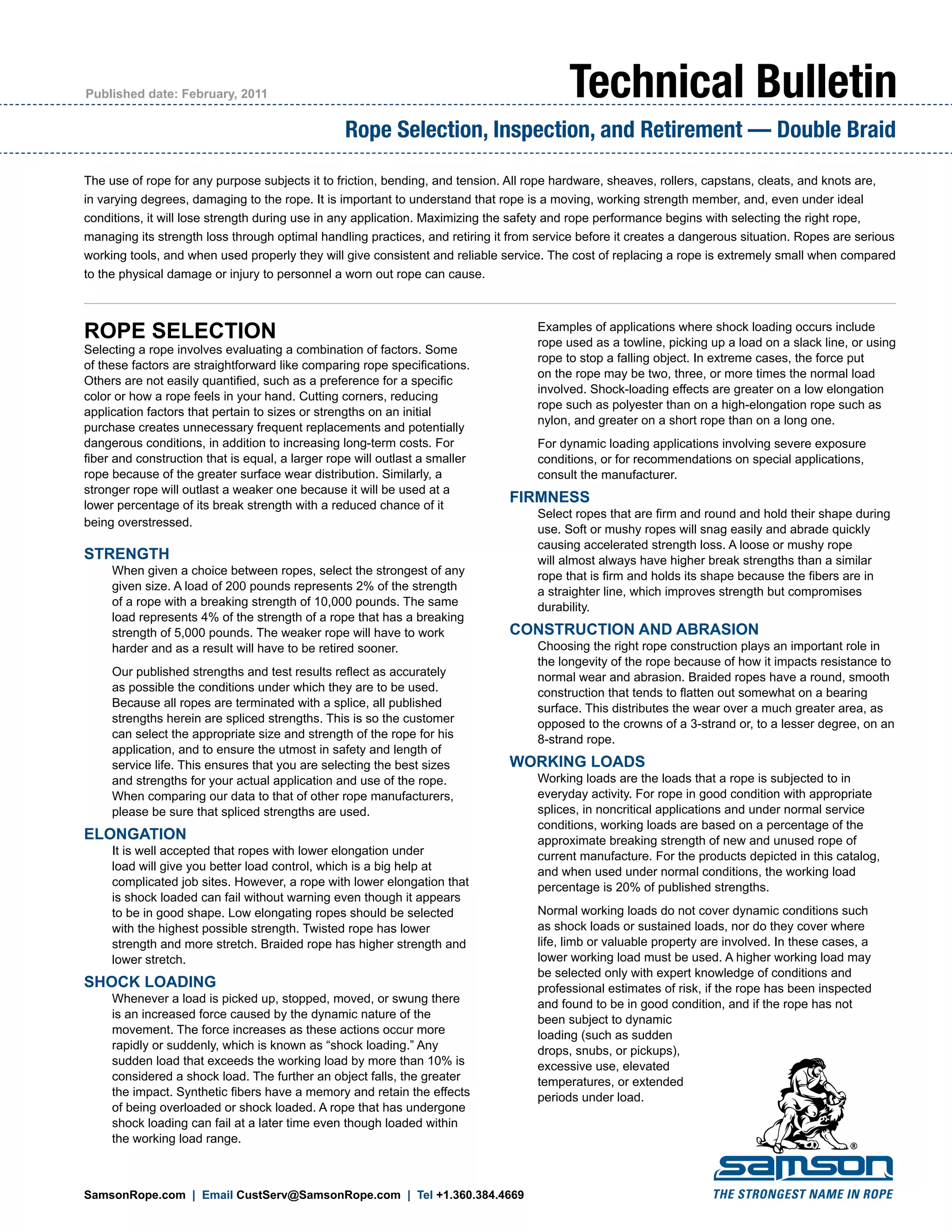 Retiring Ropes Double_Braid_Inspection_and_Retirement | PDF