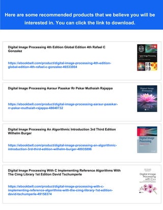 Digital Image Processing 1st Edition Sk Ghosh | PDF