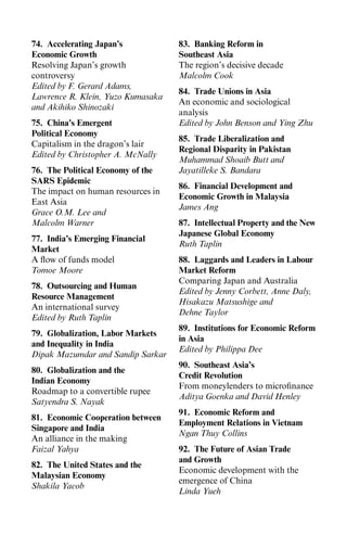 The Rise Of Asia Trade And Investment In Global Perspective 1st Edition ...