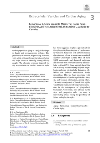 Extracellular Vesicles In Cardiovascular And Metabolic Diseases 1st Ed ...