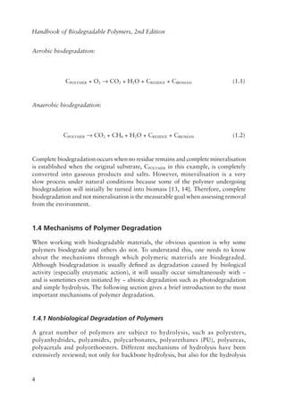Handbook Of Biodegradable Polymers 2nd Edition Bastioli C Ed | PDF