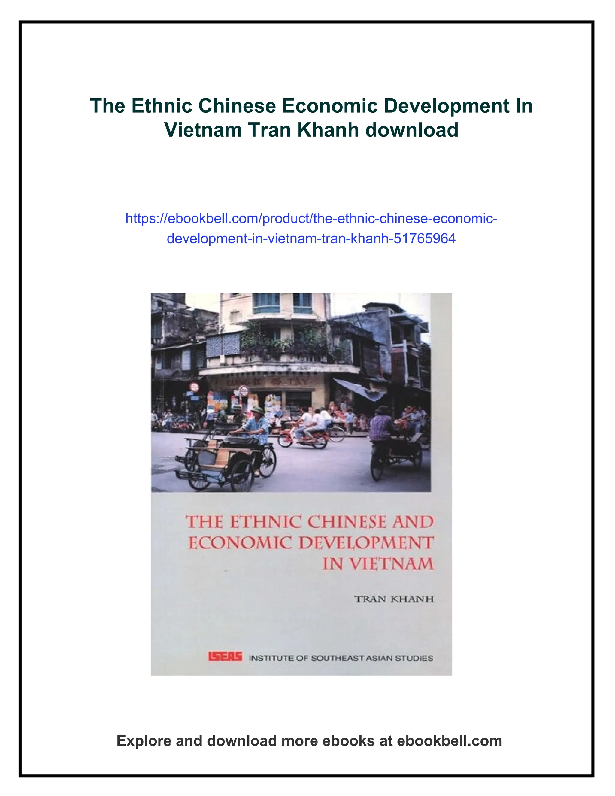 The Ethnic Chinese Economic Development In Vietnam Tran Khanh | PDF