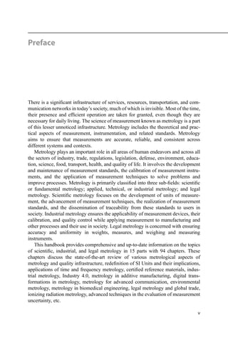 Handbook Of Metrology And Applications 1st Ed 2023 Dinesh K Aswal | PDF