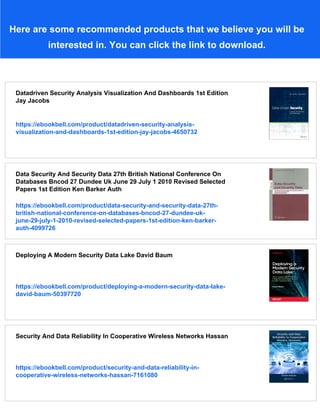 Security Data Visualization Graphical Techniques For Network Analysis ...