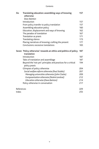 Making Policy Move Towards A Politics Of Translation And Assemblage ...