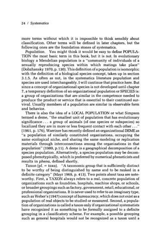 Organizational Systematics Taxonomy Evolution Classification Reprint ...