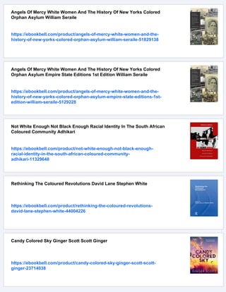 David R. Roediger Colored White Transcending The Racial Past David R Roediger | PDF