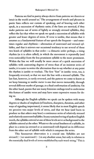 Shakespeares Metrical Art George T Wright | PDF