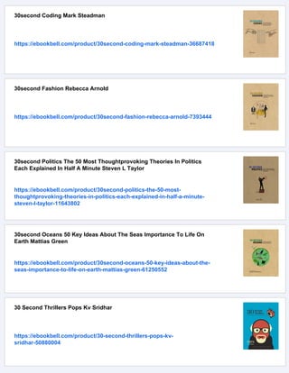 30second Evolution The 50 Most Significant Ideas And Events Each ...