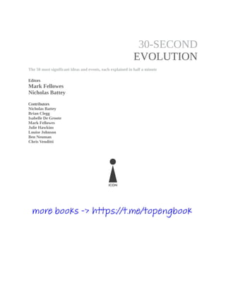 30second Evolution The 50 Most Significant Ideas And Events Each ...