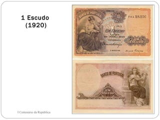 1 Escudo  (1920) I Centenário da República 