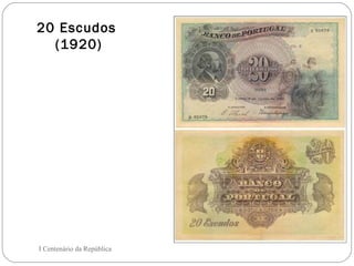 20 Escudos  (1920) I Centenário da República 