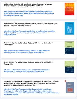A Mathematical Modeling Framework To Simulate And Analyze Cell Type ...