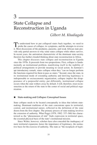 State Collapse Collapsed States The Disintegration And Restoration Of Legitimate ...