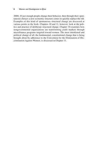 Women And Development In Africa How Gender Works Michael Kevane | PDF