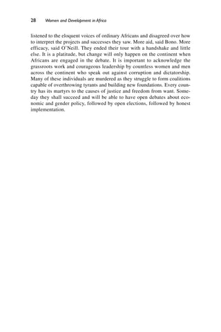 Women And Development In Africa How Gender Works Michael Kevane | PDF