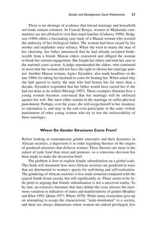 Women And Development In Africa How Gender Works Michael Kevane | PDF