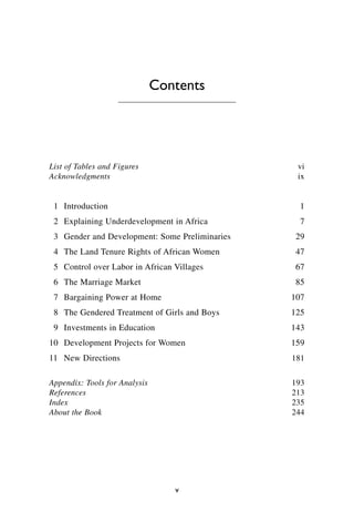 Women And Development In Africa How Gender Works Michael Kevane | PDF
