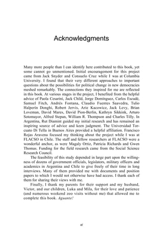 Democratization And Military Transformation In Argentina And Chile ...