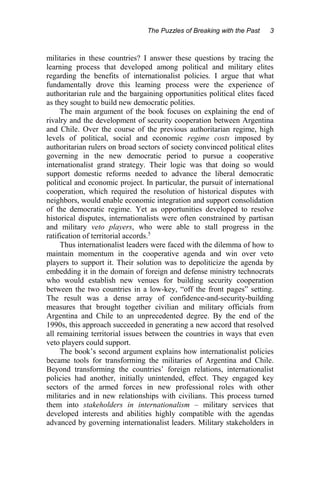 Democratization And Military Transformation In Argentina And Chile ...