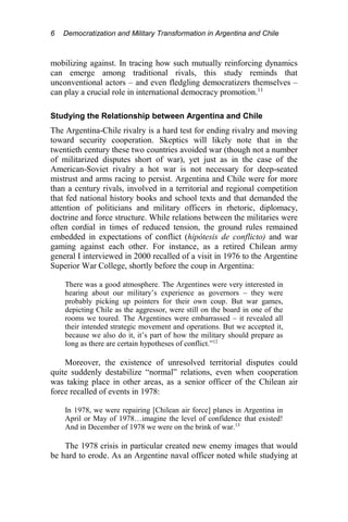 Democratization And Military Transformation In Argentina And Chile ...
